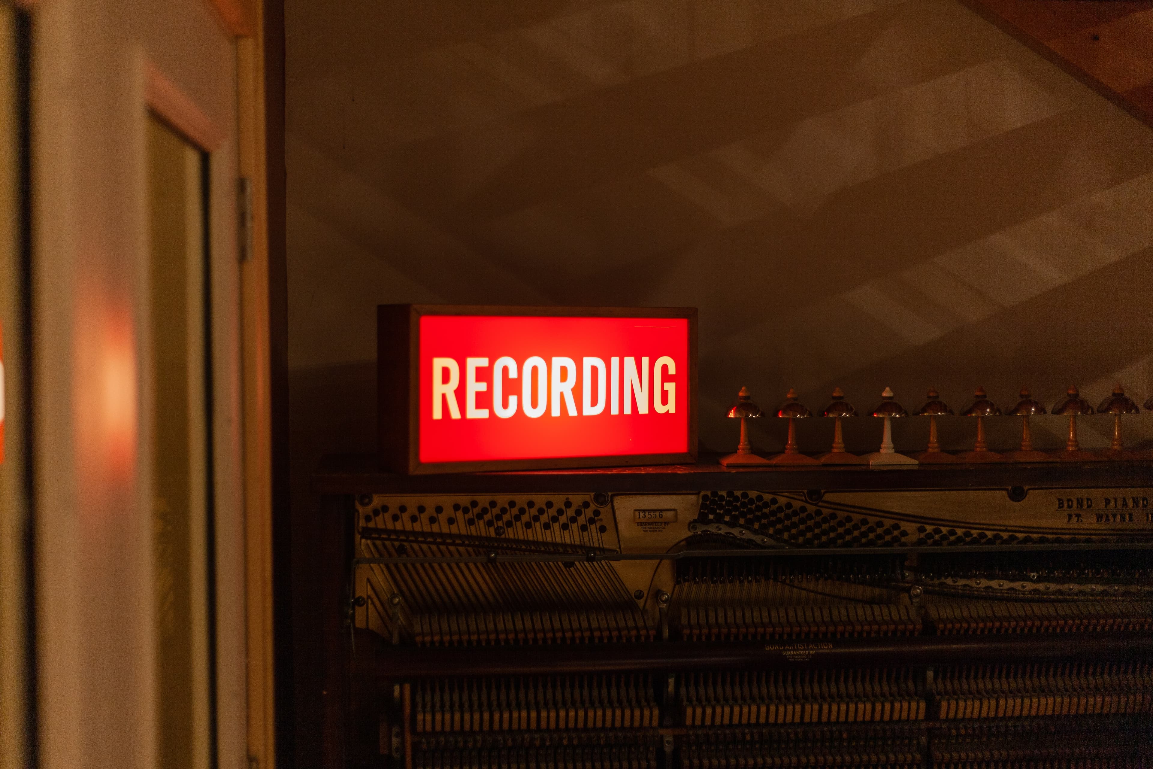 Professional recording studio setup